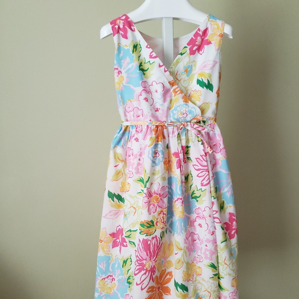 Ralph Lauren Girls' Floral Wrap Dress